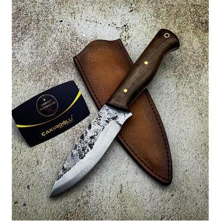El Yapımı Dövme Çelik Bushcraft Av Kamp Bıçağı Kod:0673 - Çakıroğlu