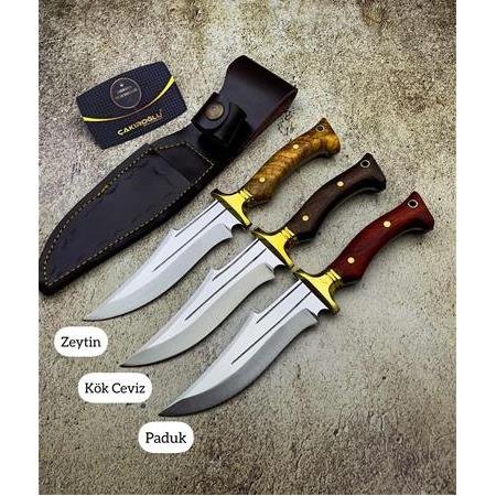 El Yapımı Yerli Üretim Çift Oluklu (kanallı) Küçük Boy Kasatura Avcı Av Kamp Bıçağı Kod:0521/02 - Çakıroğlu