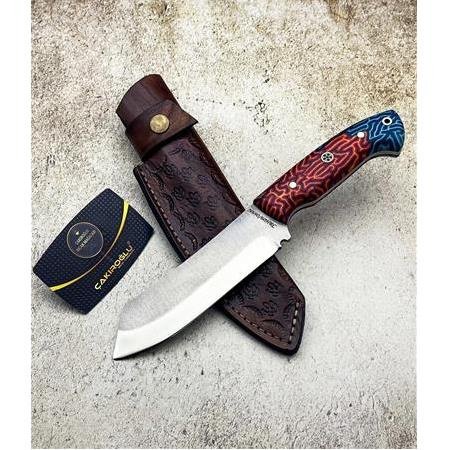 El Yapımı N690 Böhler Çelik G.carta (cigarta) Kabzeli Tanto Model Avcı Av Kamp Bıçağı Kod:ckr233-07 - Çakıroğlu