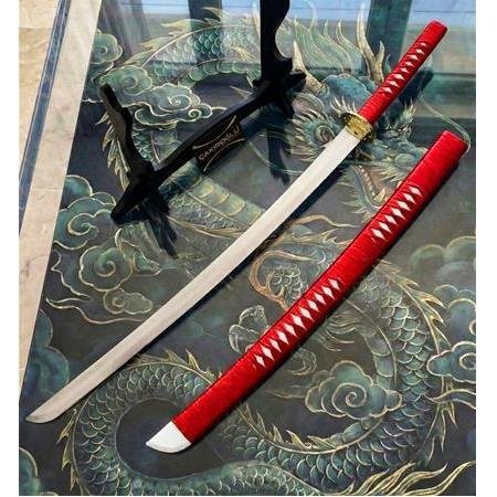 El Yapımı Yerli Ve Tamamen El İşçiliği 90 Cm Kızıl Ay Rengi, Stand Ve Kın’lı Katana Ckr835-08 - Çakıroğlu