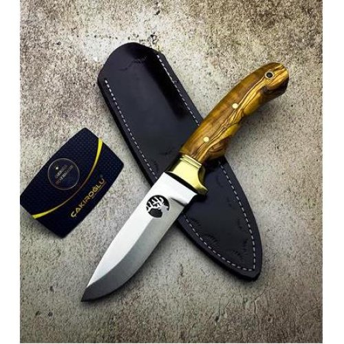 El Yapımı Yerli Üretim Geyik Motifli Bushcraft Avcı Av Kamp Bıçağı Kod:ckr0721-02 - Çakıroğlu