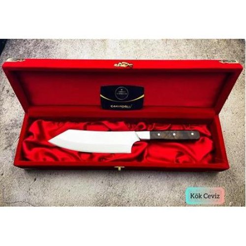 El Yapımı Özel Üretim Kadife Kutulu Kiritsuke Çakıroğlu Profesyonel (chef) Şef Aşçı Bıçağı - Çakıroğlu