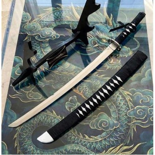 El Yapımı Yerli Ve Tamamen El İşçiliği 60 Cm Kara Gölge Rengi, Stand Ve Kın’lı Katana Ckr835 - Çakıroğlu