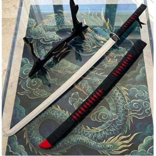 El Yapımı Yerli Ve Tamamen El İşçiliği 90 Cm Kızıl Gölge Rengi, Stand Ve Kın’lı Katana Ckr835-07 - Çakıroğlu