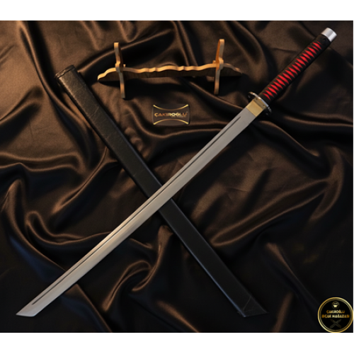 110 Cm El Yapımı Orijinal Üst Düzey Özel Üretim Deri Kın’lı Katana Ckr455-15 - Çakıroğlu